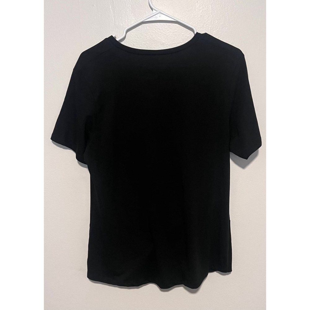 NFL Team Apparel Cincinnati Bengals T-Shirt Women’s Large Black Twist Front Tee - Picture 3 of 5